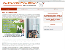Tablet Screenshot of calefaccionycalderas.com